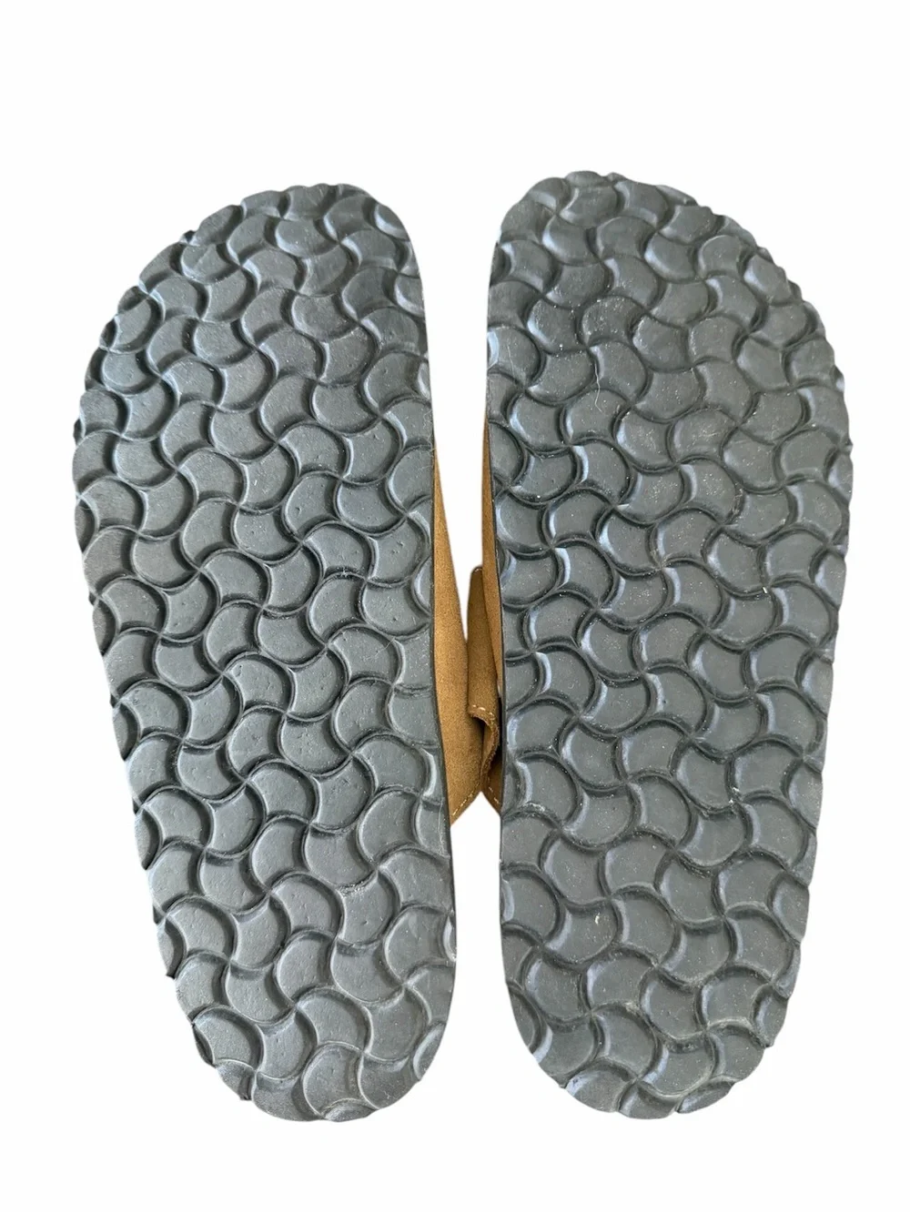 Zara Tan Suede Leather Dad Buckle Slide Sandals Size 39 9 - Picture 5 of 5